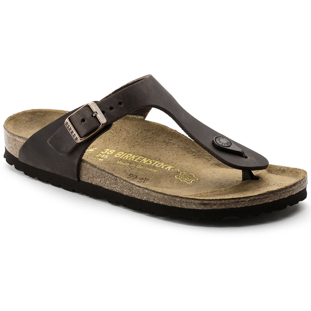 Gizeh Oiled Leather Classic Footbed Sandal in Habana