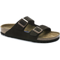 Arizona Suede Leather Soft Footbed Sandal in Mocha