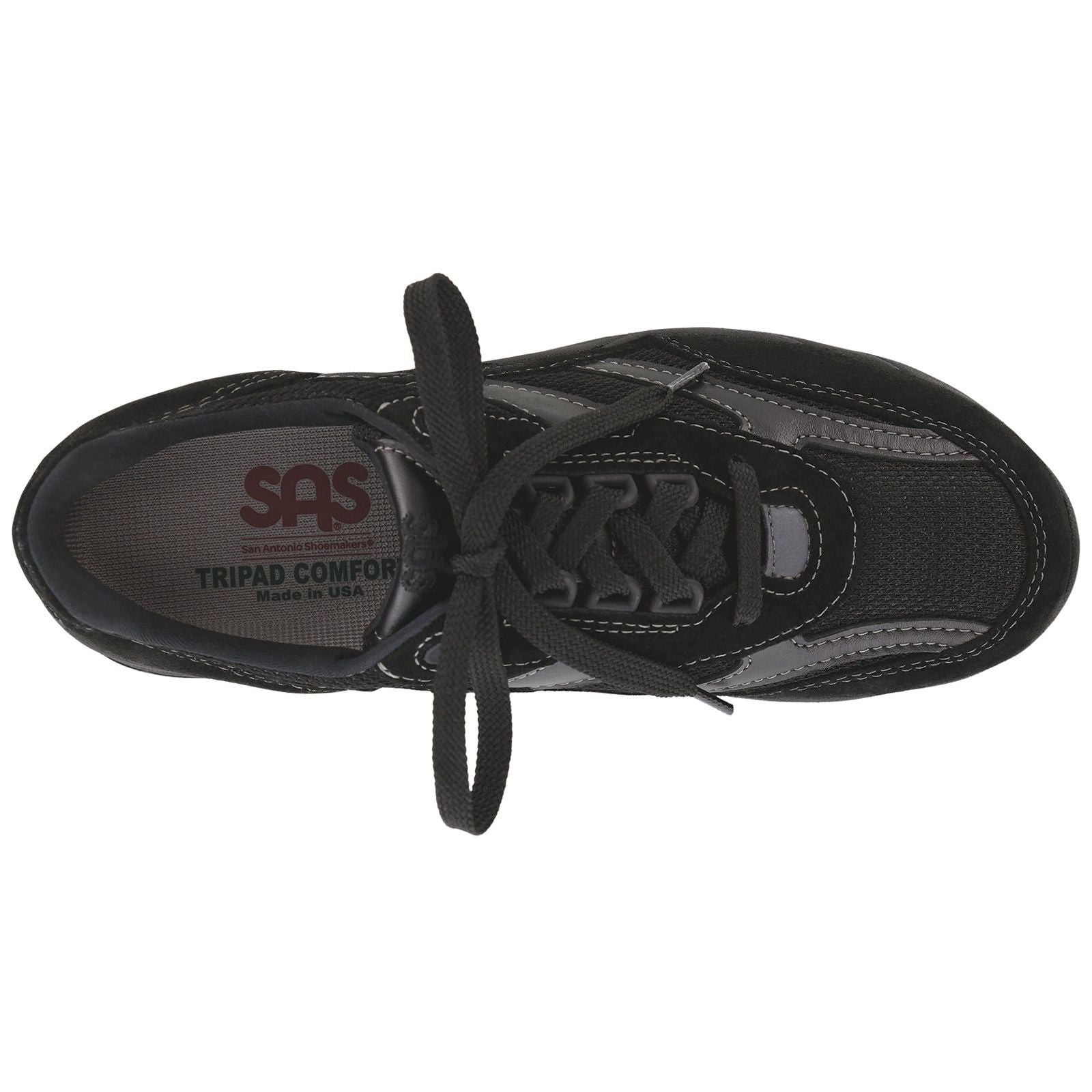 Women's Tour Mesh Lace Up Sneaker Mesh in Black