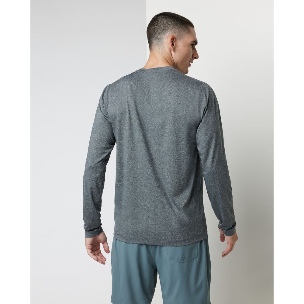 Men's Long Sleeve Tradewind Performace Tee 2.0 in Heather Grey