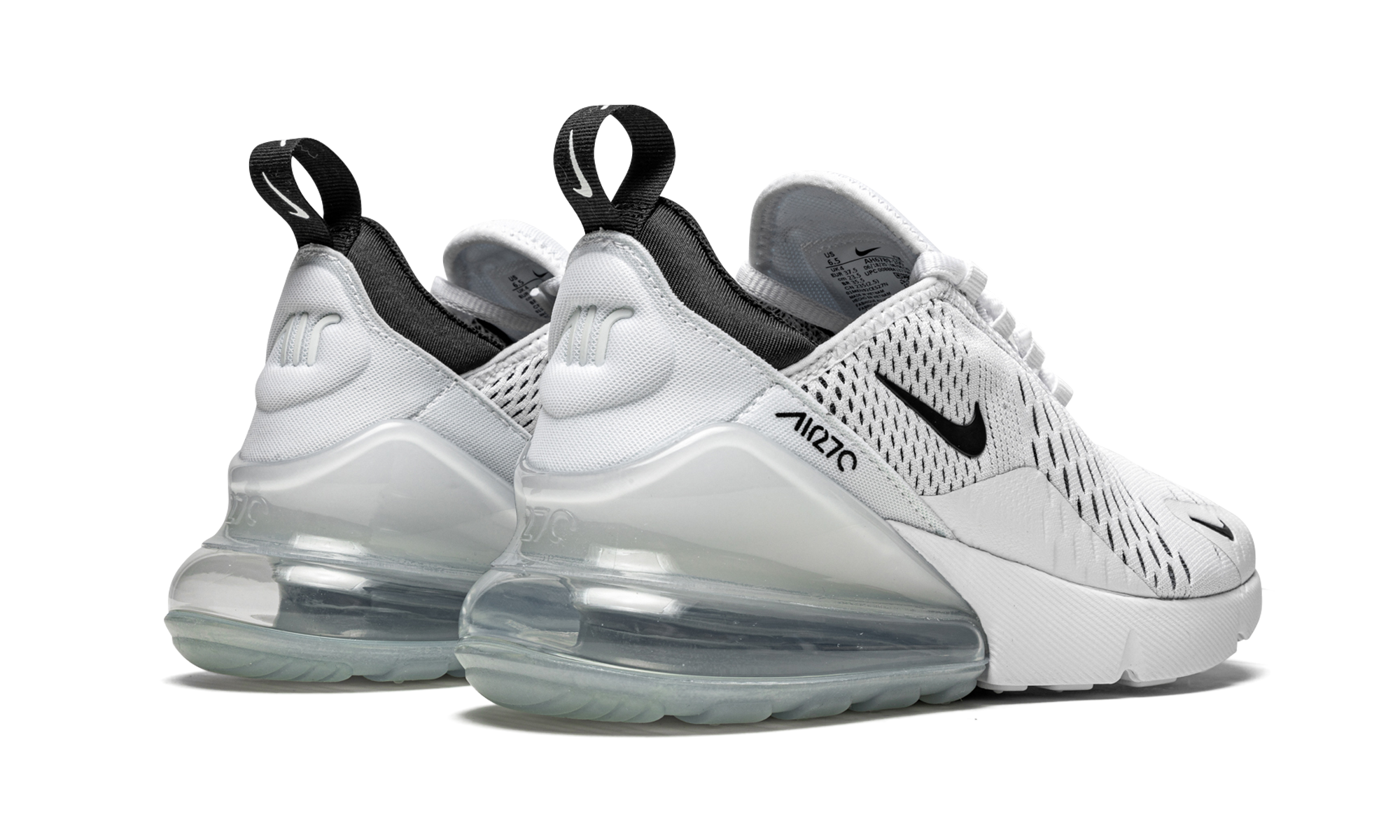 AIR MAX 270 MNS WMNS"White/ Black" AH6789 100
