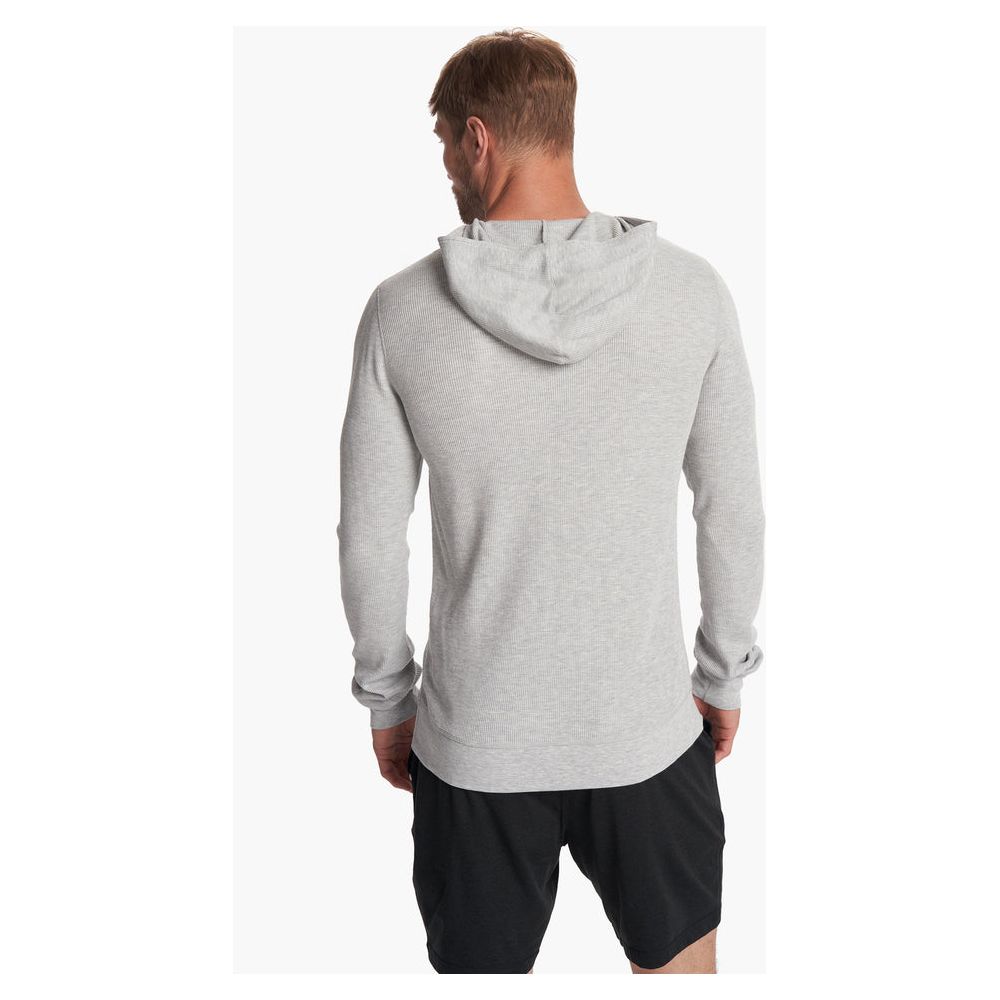 Men's Waffle Hoodie in Light Heather Grey