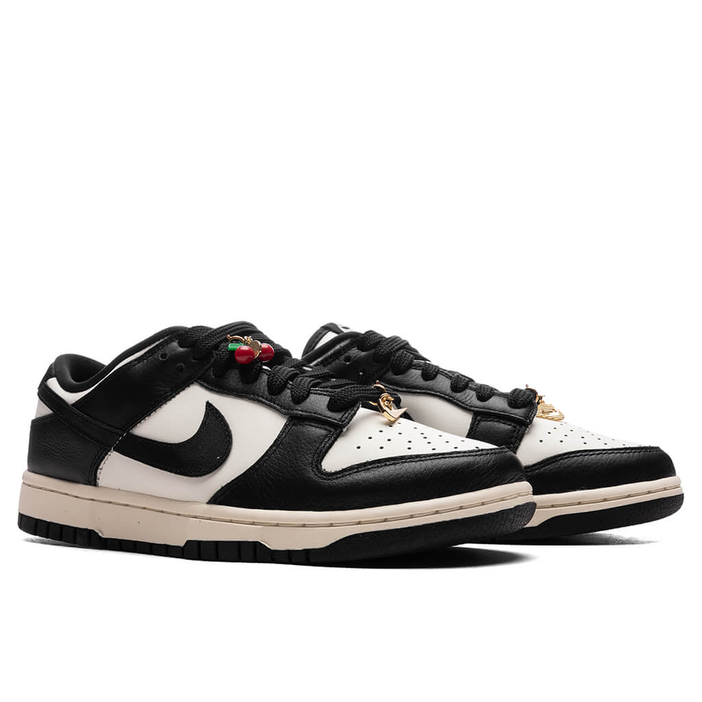 Women's Dunk Low 'Panda Cherry Charm' - Sail/Black/Pale Ivory/Metallic Gold