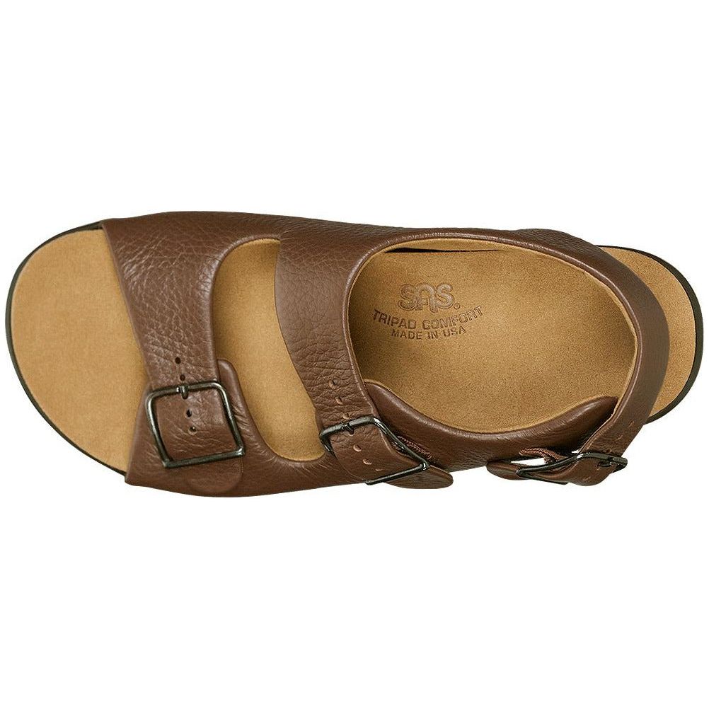 Women's Relaxed Heel Strap Sandal in Amber Wide