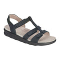 Women's Sorrento T-Strap Sandal in Nero Wide