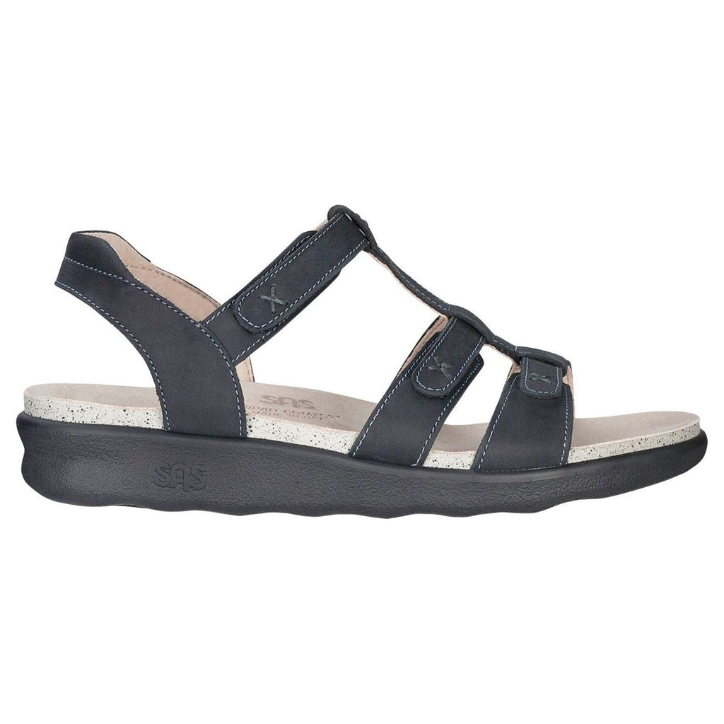 Women's Sorrento T-Strap Sandal in Nero Wide
