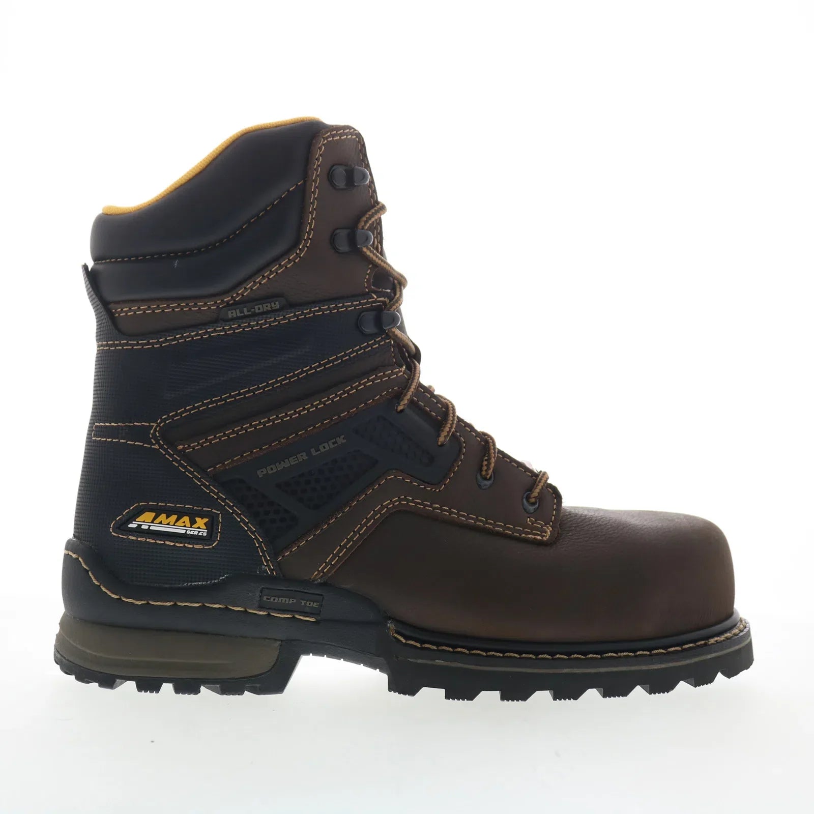 Avenger A-Max Dozer 8 - Composite Toe WP EH PR SR Mens Brown Wide Work Boots