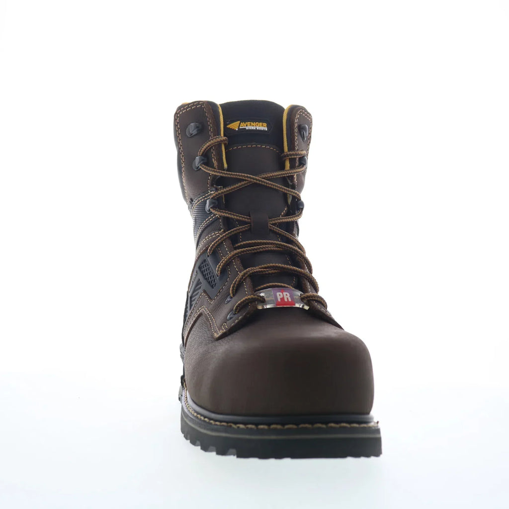 Avenger A-Max Dozer 8 - Composite Toe WP EH PR SR Mens Brown Wide Work Boots