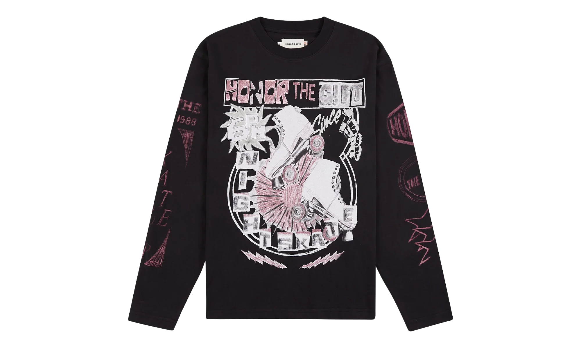 Night Skate Long-Sleeve Tee "Black" HTG250498 BLAC