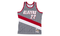 NBA Clyde Drexler Striped Swingman Jersey "1991 Portland Trail Blazers" SMJYBW19047 PTBPTBK91CDR