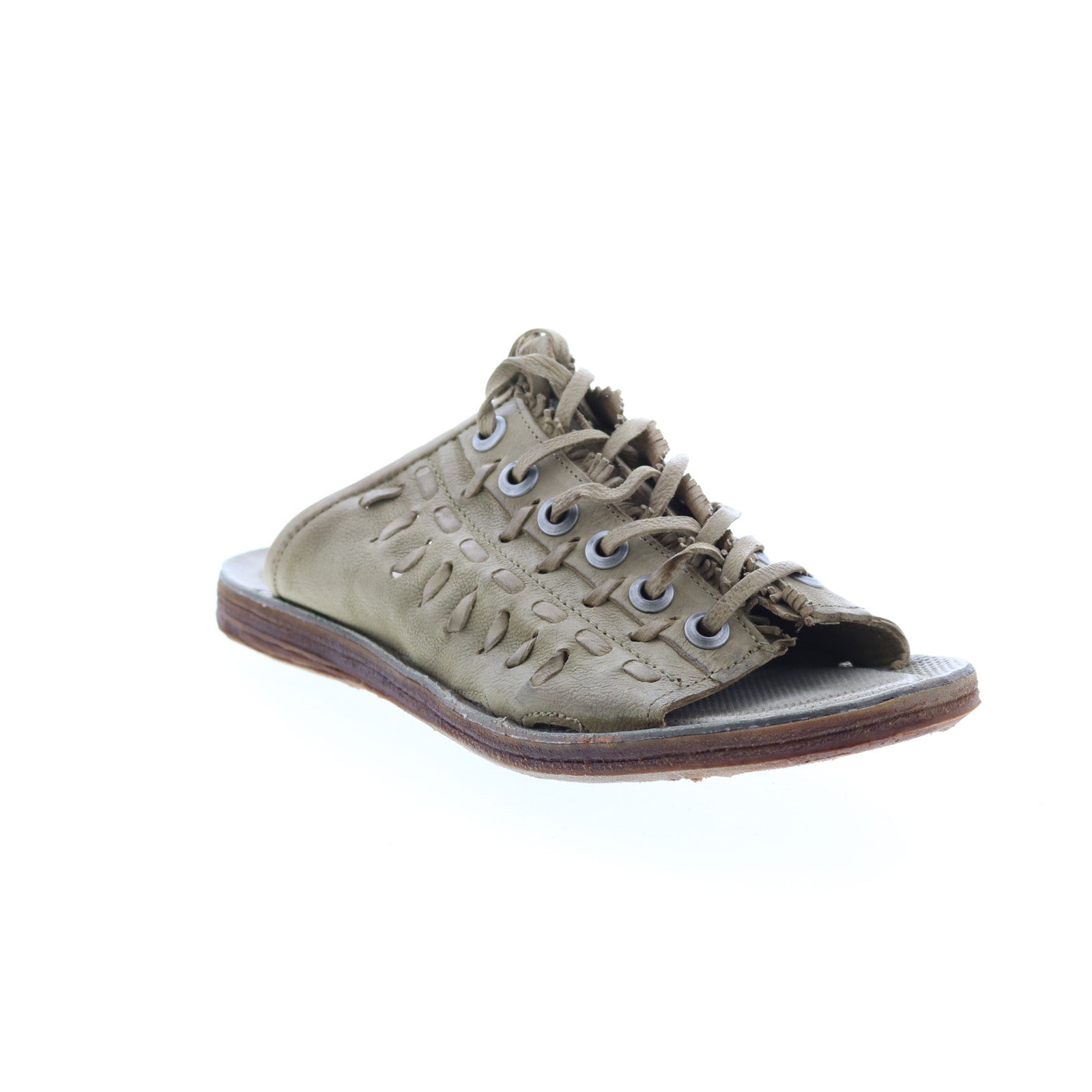 Regis A16032-101 Womens Green Leather Sandals Shoes