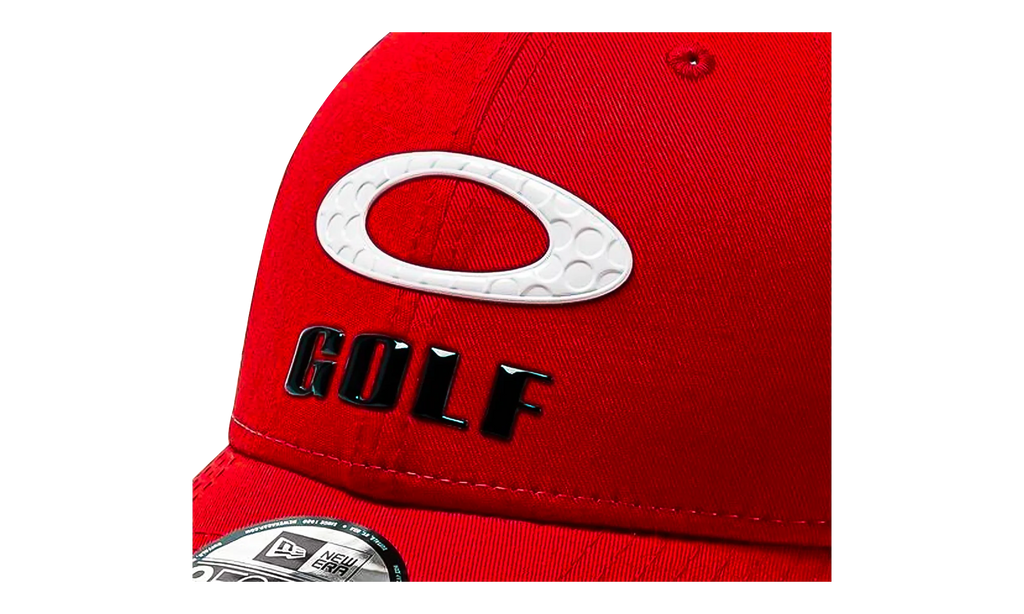 9FORTY OAKLEY x New Era Heather New Era Stripe Golf Snapback Hat "Red Line" 912145LDS 465
