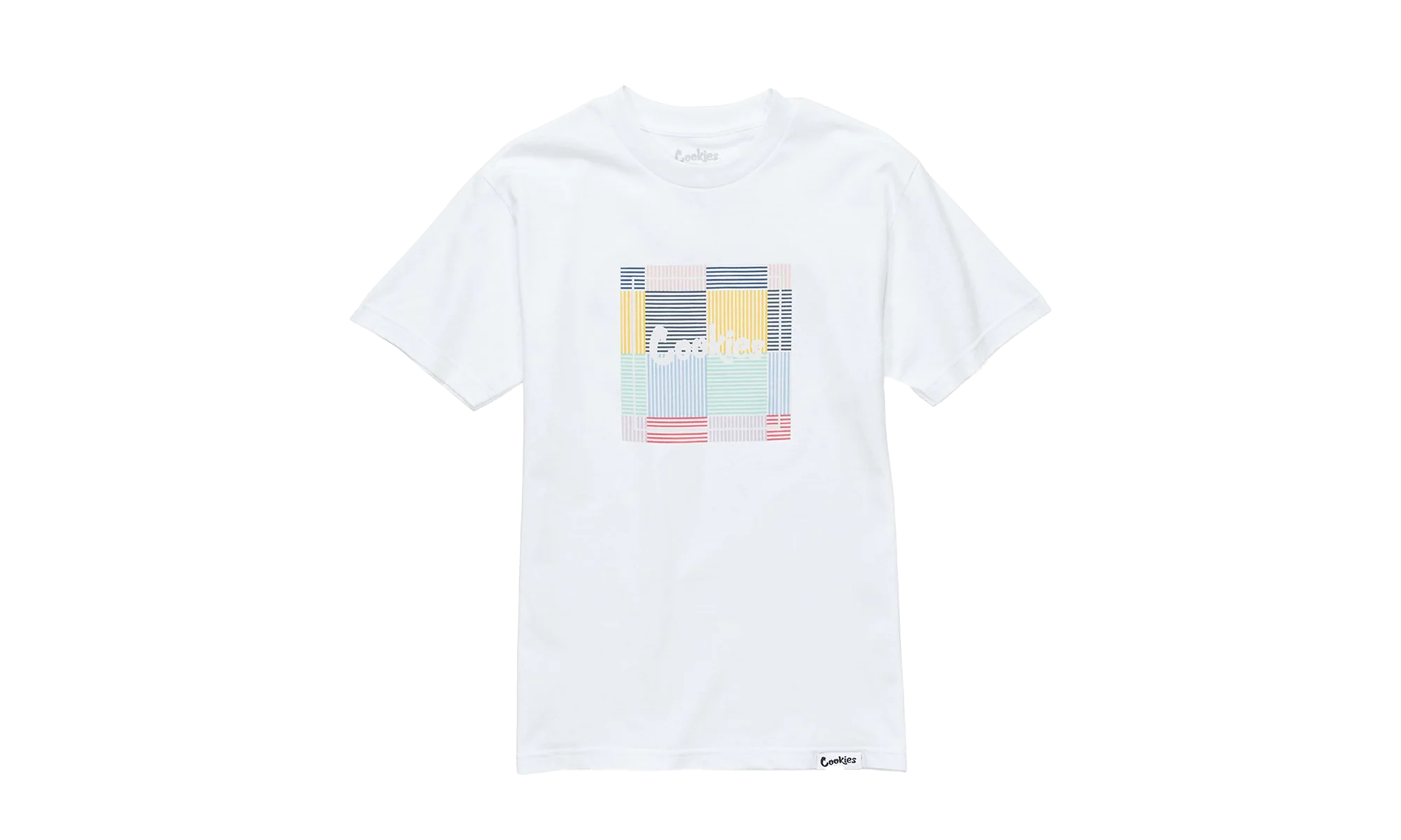 South Hampton Seersucker Patchwork Logo Tee Shirt "White" 1542T3860 WHT