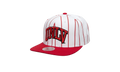 NCAA Retro Pinstripe Snapback Cap "UNLV Rebels - White" HHSS3473 LVEYYPPPWHIT