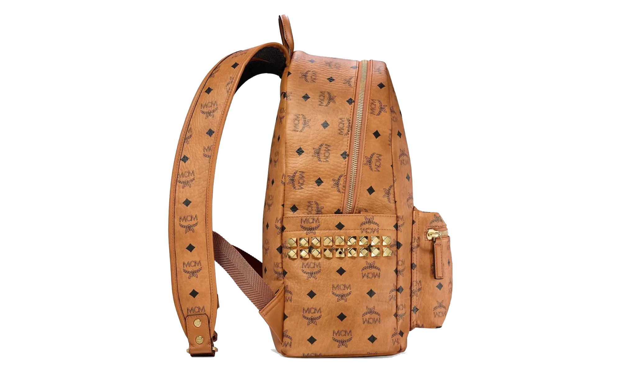 Medium Stark Backpack in Visetos "Cognac" MMKEAVE12CO001