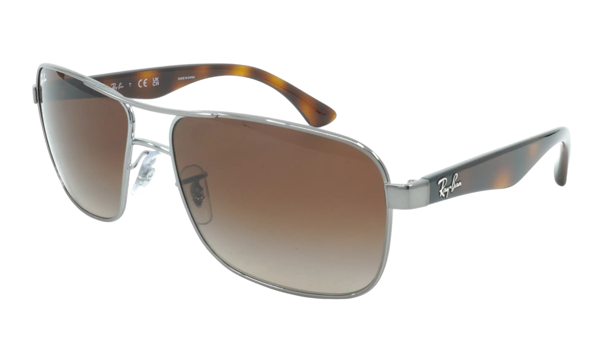 Square Navigator Sunglasses "Gunmetal Tortoise" RB3516-004-13_59