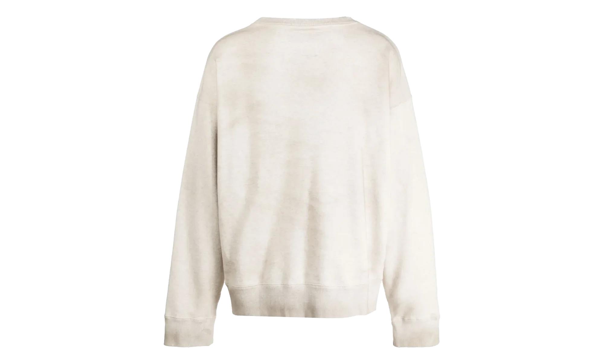 Distressed Teddy Bear Logo Crewneck Sweatshirt "Cream Multi" J10PO513 WHITE