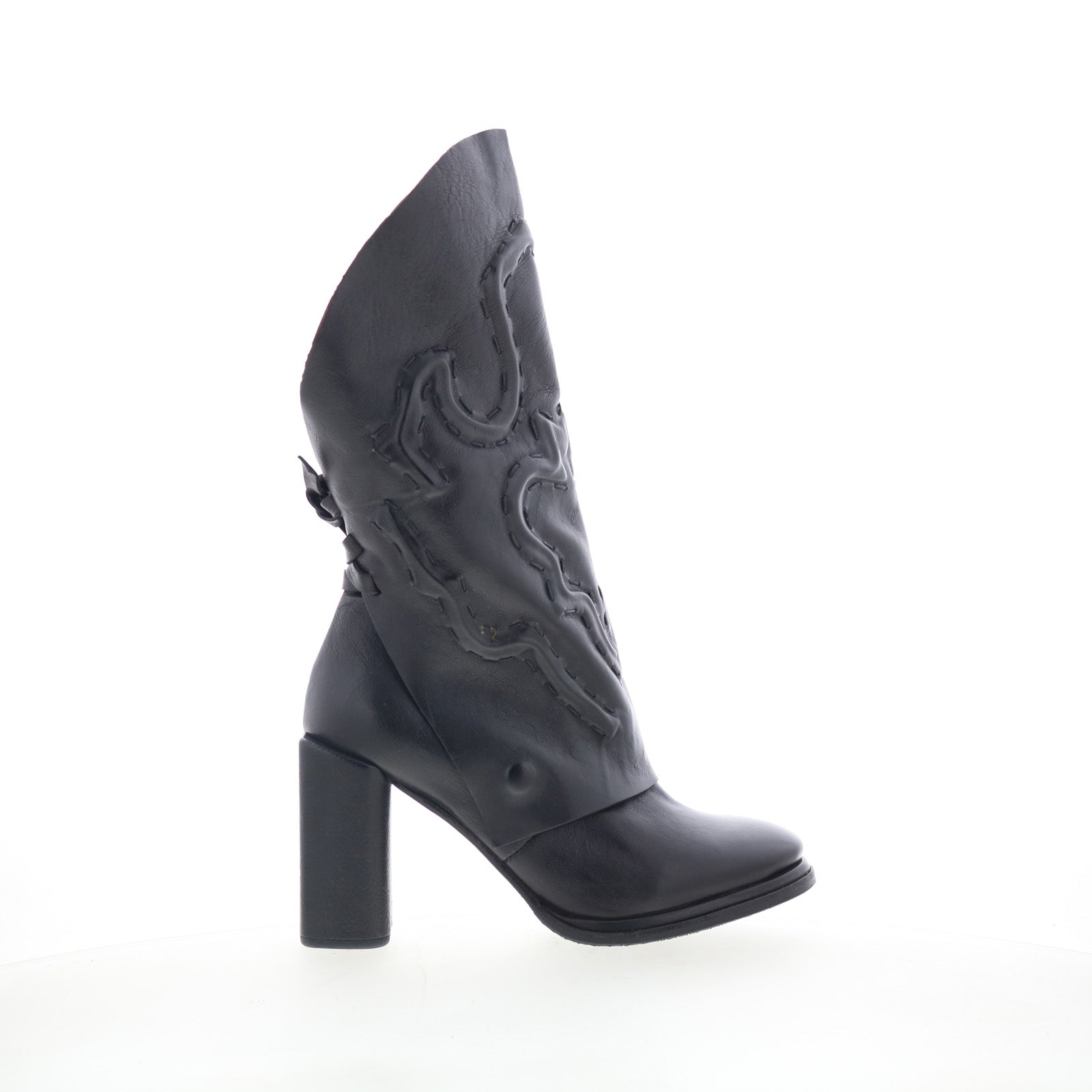 Selbee A21202-101-6002 Womens Black Leather Casual Dress Boots