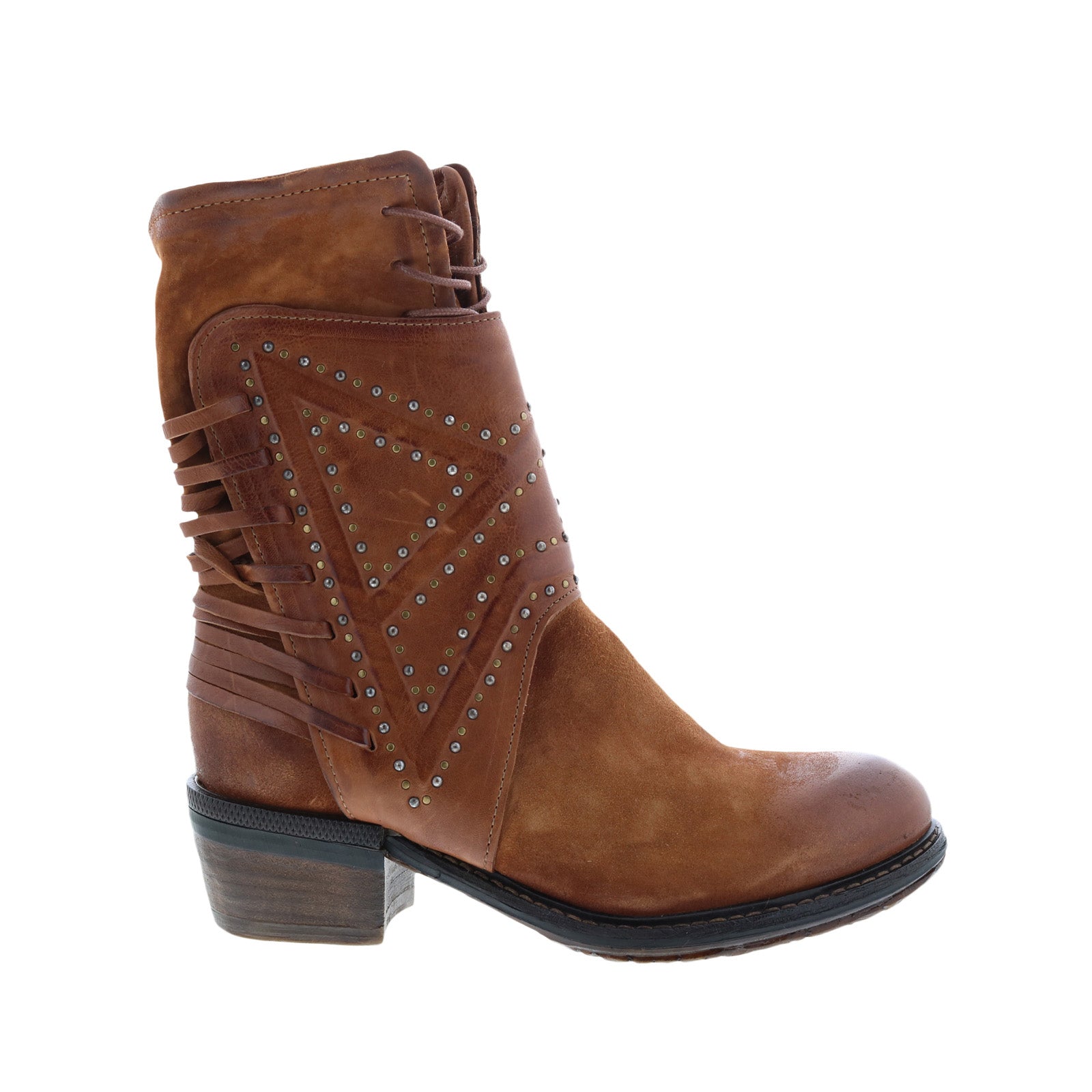 Callhoun A22208-101 Womens Brown Leather Zipper Casual Dress Boots