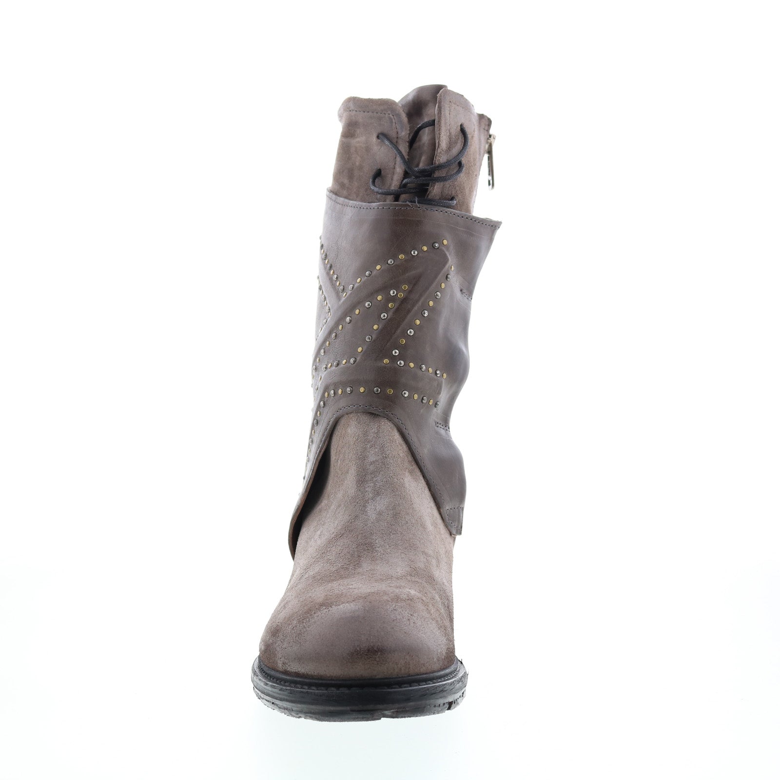 Callhoun A22208-101 Womens Gray Leather Zipper Casual Dress Boots