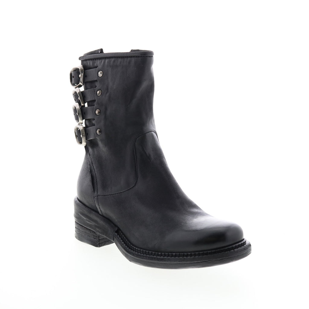 Spero A23215-301 Womens Black Leather Hook & Loop Casual Dress Boots