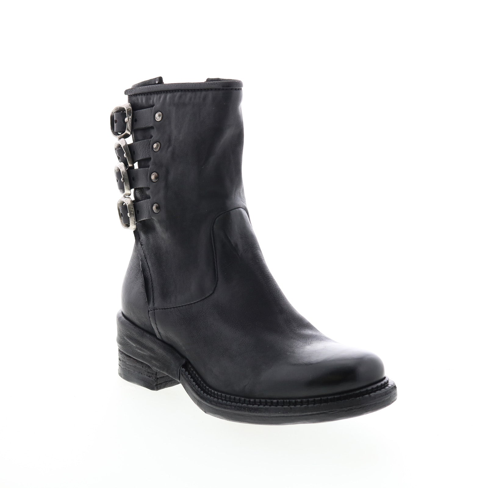 Spero A23215-301 Womens Black Leather Hook & Loop Casual Dress Boots