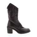 Jasper A24202-101 Womens Brown Leather Lace Up Casual Dress Boots