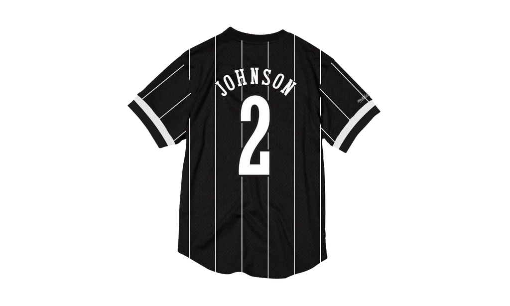 NBA Larry Johnson Name & Number Mesh Crewneck Shirt "Charlotte Hornets - Black" BA8X4G CHO K KVP