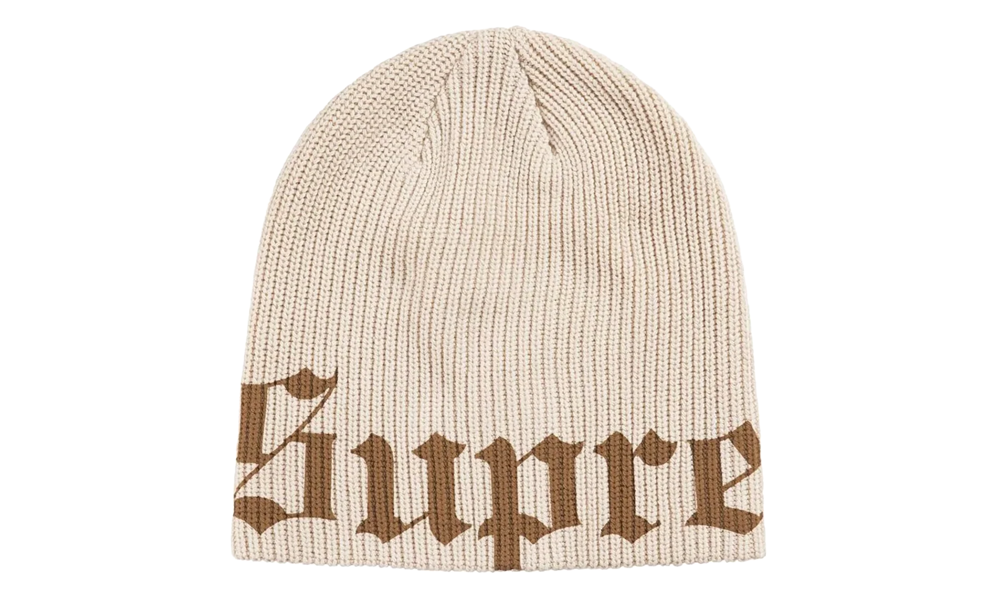 Old English Printed Beanie "SS26 - Stone" SU27144