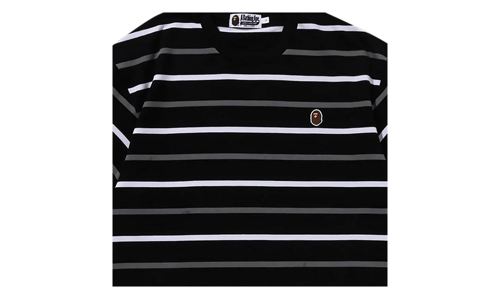 Ape Head One Point Stripe Tee "Black" 1J80 109 070 BLACK