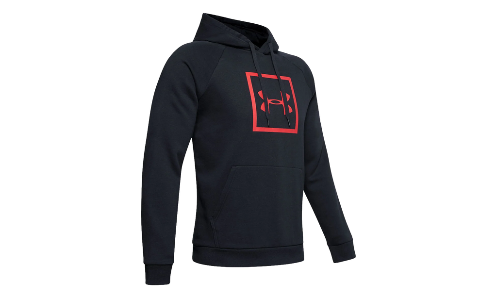 Rival Fleece Box Logo Hoodie "Black / Martian Red" 1329745 002