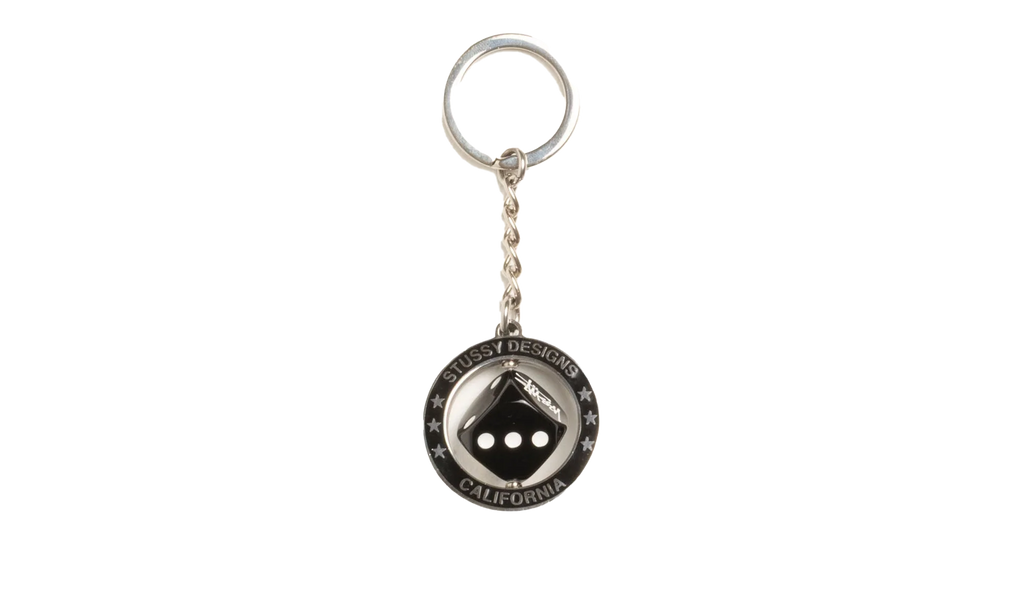 SPINNING DICE KEYCHAIN "Silver" STUS331