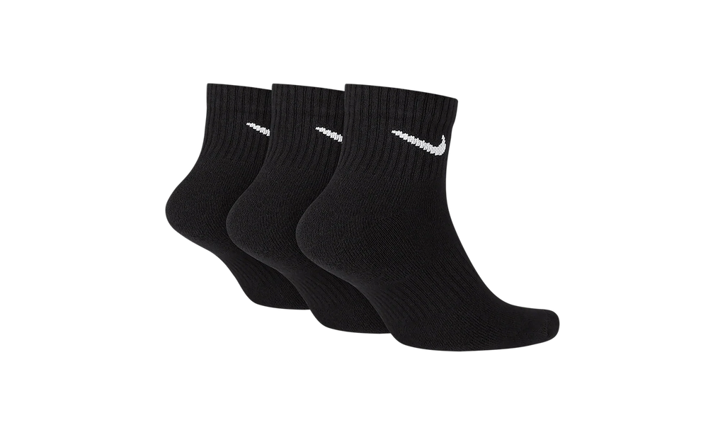Everyday Cushioned Training Ankle Socks (3 Pairs) "Black / White" SX7667 010