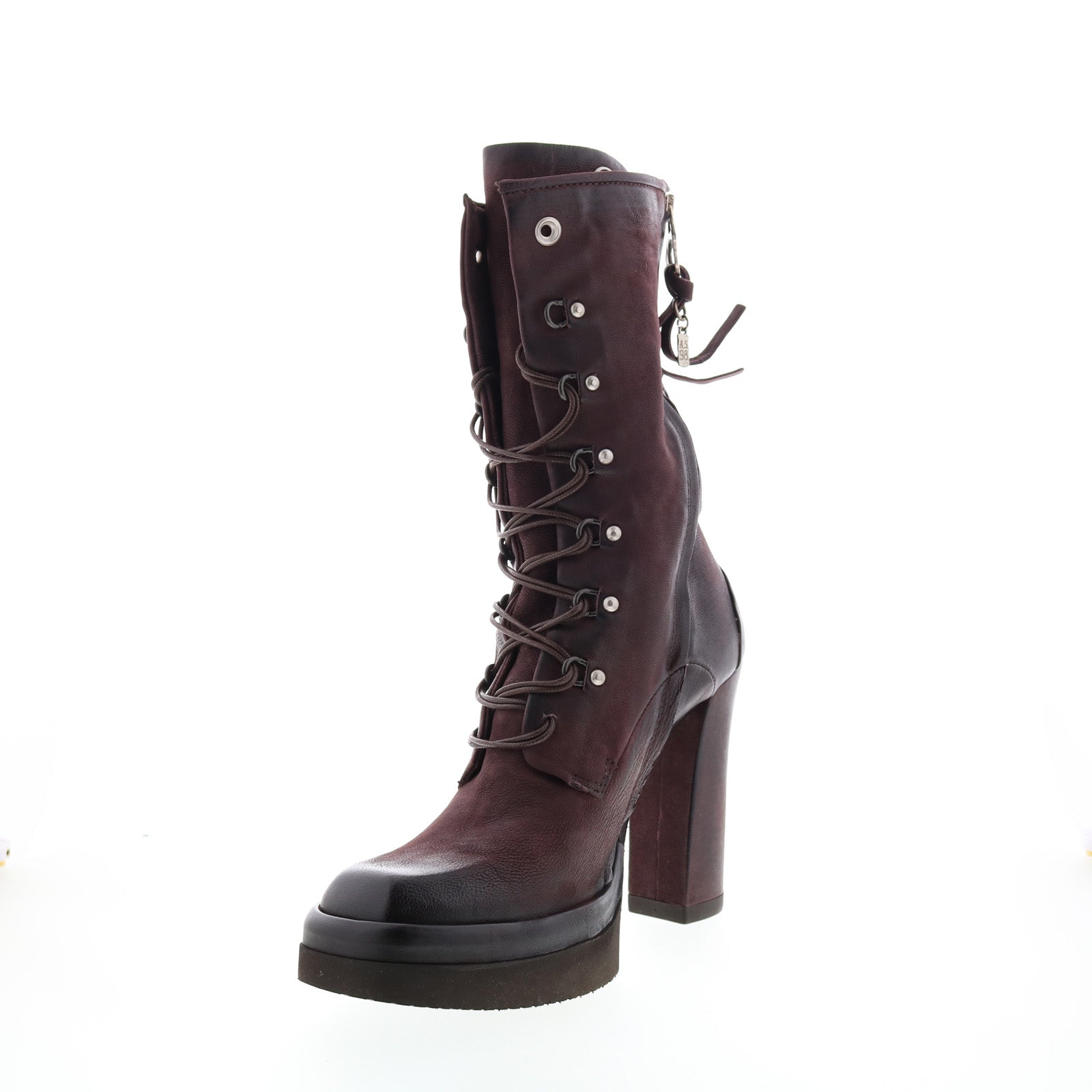 Vivienne A53205-302 Womens Burgundy Leather Casual Dress Boots