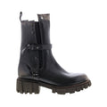Hallsey A54202-101 Womens Black Leather Casual Dress Boots
