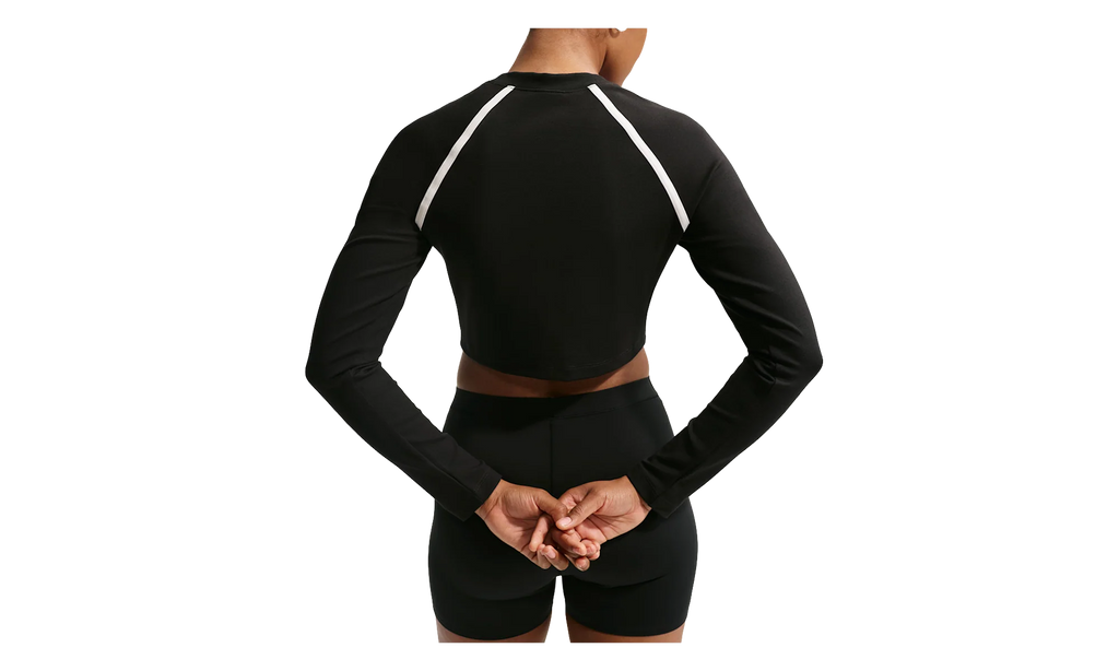 Sportswear Tight Long-Sleeve Cropped Top WMNS "Black / Black / Chalk / Chalk" IF0338 010