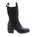 Collins A57202-301 Womens Black Leather Slip On Casual Dress Boots
