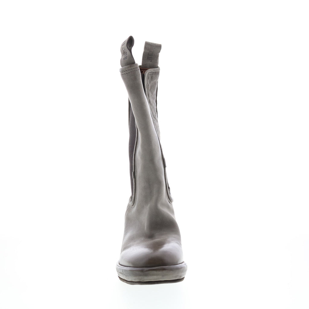 Collins A57202-302 Womens Gray Leather Slip On Chelsea Boots