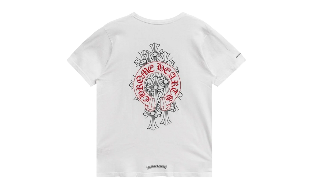 Cemetery Cross Red Horseshoe Tshirt "White/Red" CHRM0687