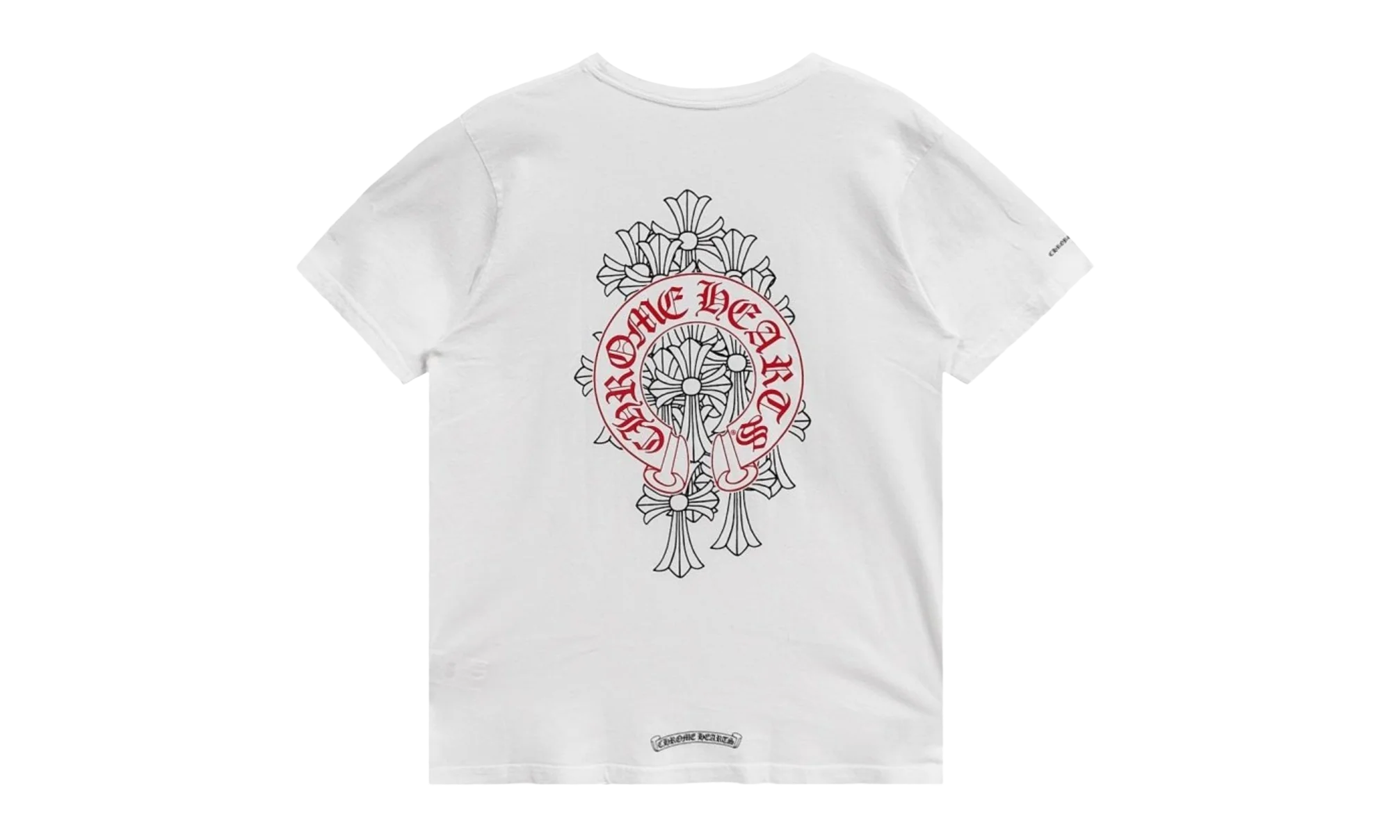 Cemetery Cross Red Horseshoe Tshirt "White/Red" CHRM0687