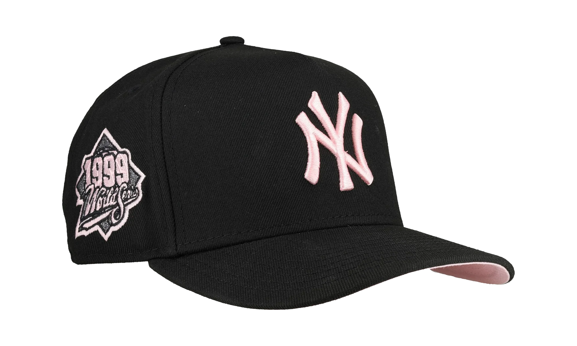9FIFTY New York Yankees 1999 World Series A Frame Snapback Hat "Black / Pink - Visor" NE259