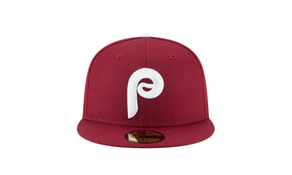 59Fifty MLB Philadelphia Phillies 1970 Cooperstown Fitted Hat "Burgundy" 11590961