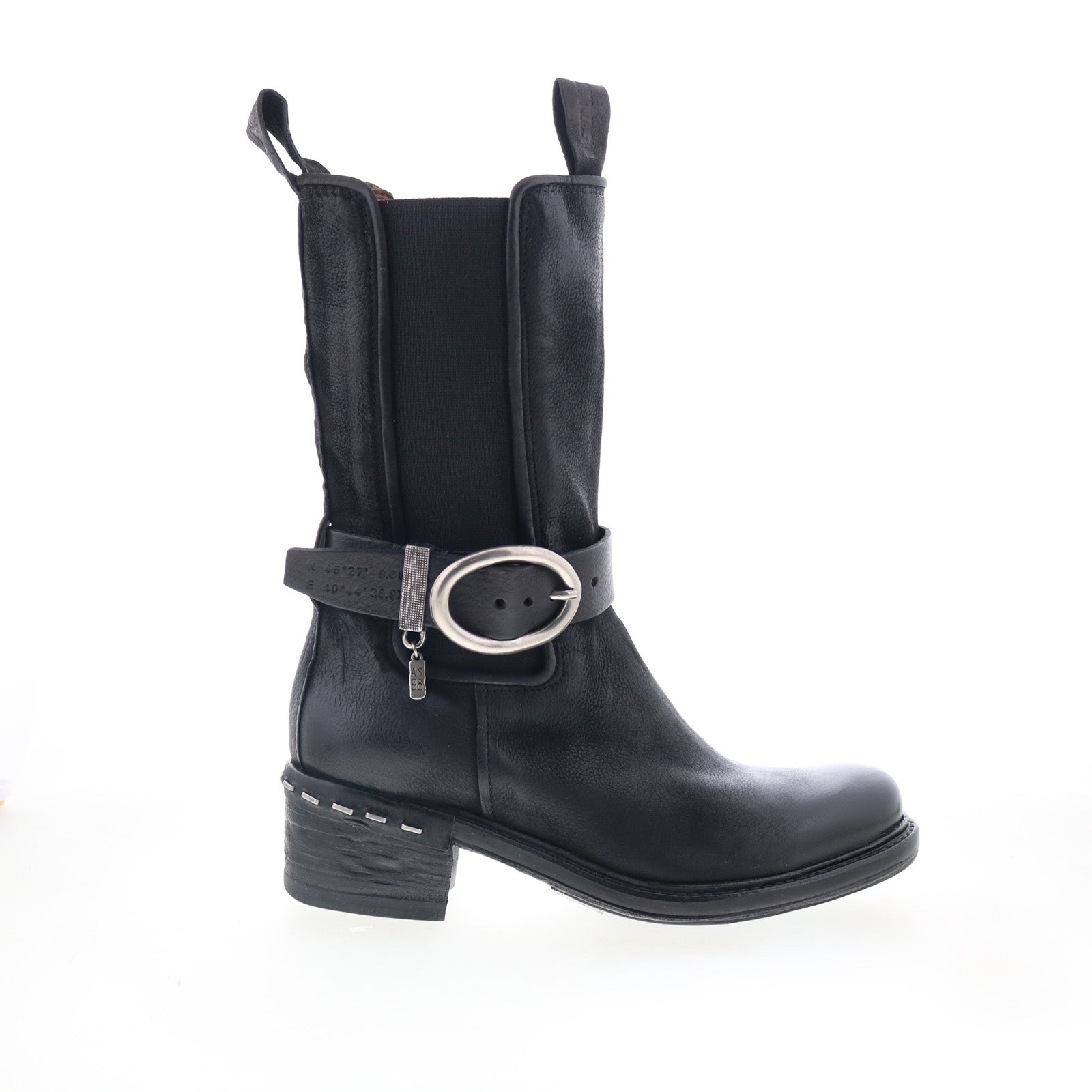 Nayden A63201-201-6002 Womens Black Leather Casual Dress Boots