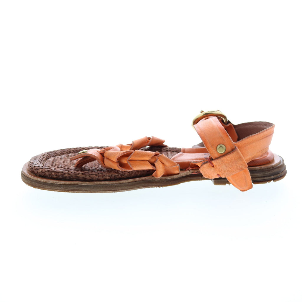 Tarron Canvas A66001-101 Womens Orange Leather Strap Sandals Shoes