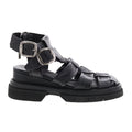 Colter A68002-101 Womens Black Leather Gladiator Sandals Shoes