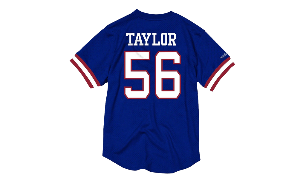 NFL Name & Number Mesh Crew Neck Shirt "New York Giants - Royal" NNMPMG18061 NYGROYA90LTA