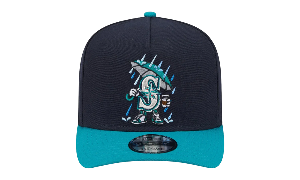 9FIFTY Seattle Mariners Cartoon A Frame Snapback Hat "Navy / Blue" NE378