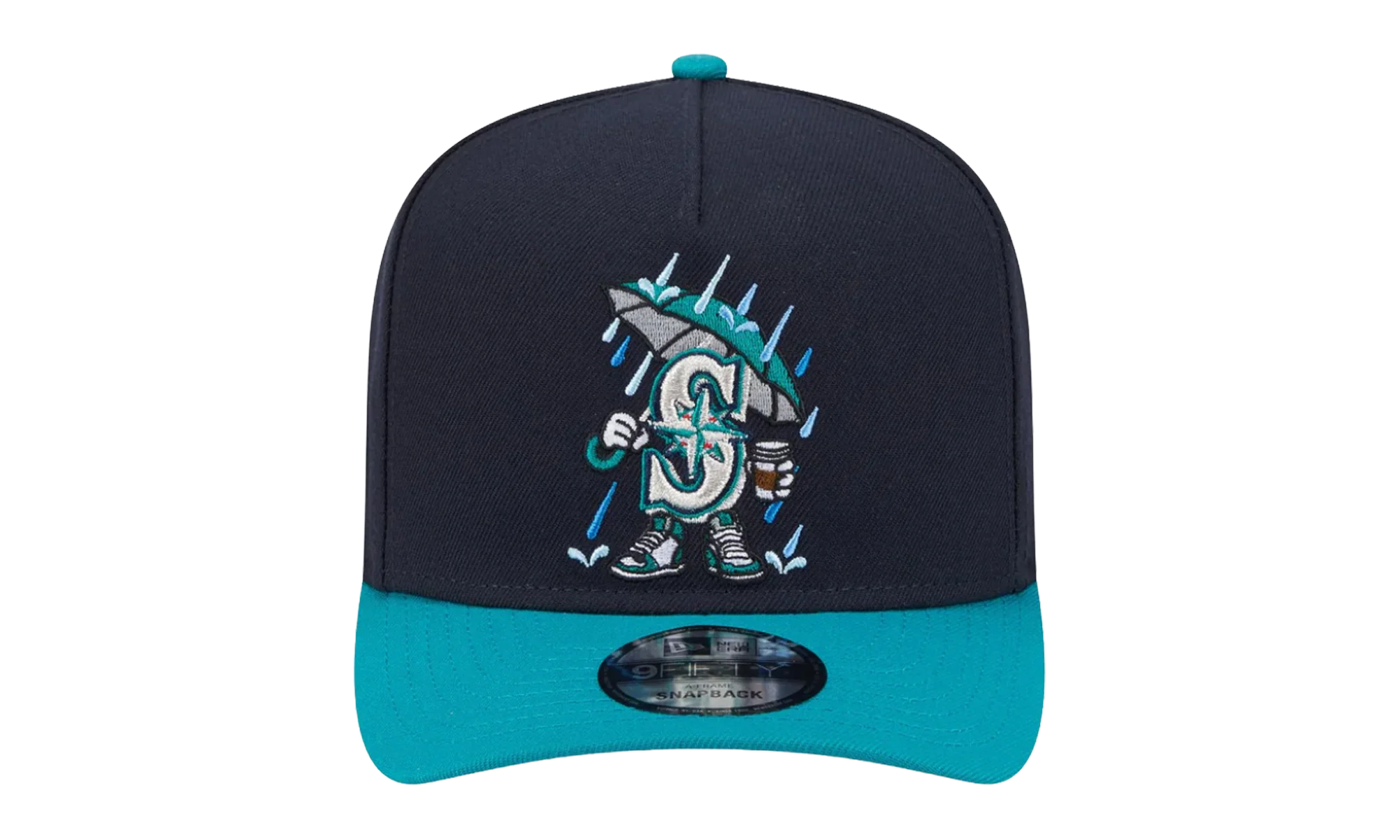 9FIFTY Seattle Mariners Cartoon A Frame Snapback Hat "Navy / Blue" NE378