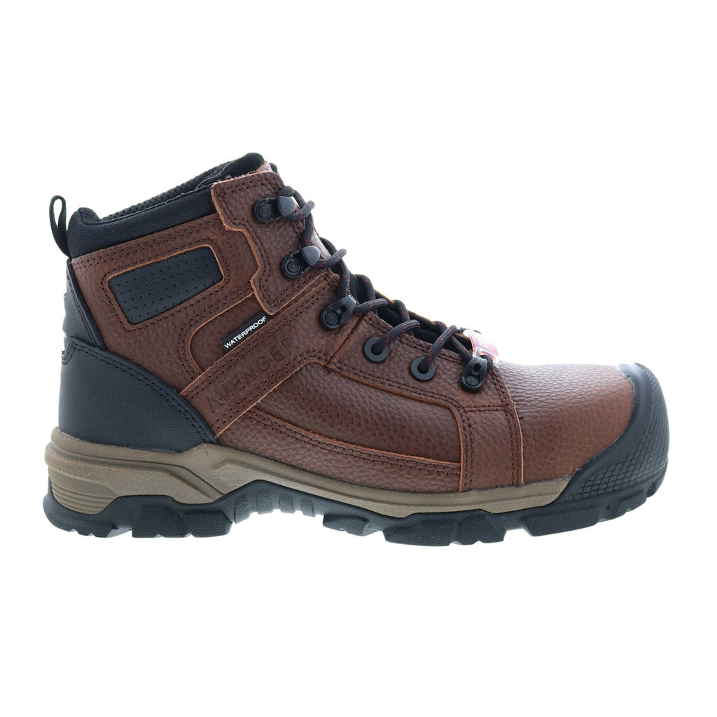 Avenger Ripsaw Carbon Toe Waterproof Mens Brown Wide Work & Safety Boots