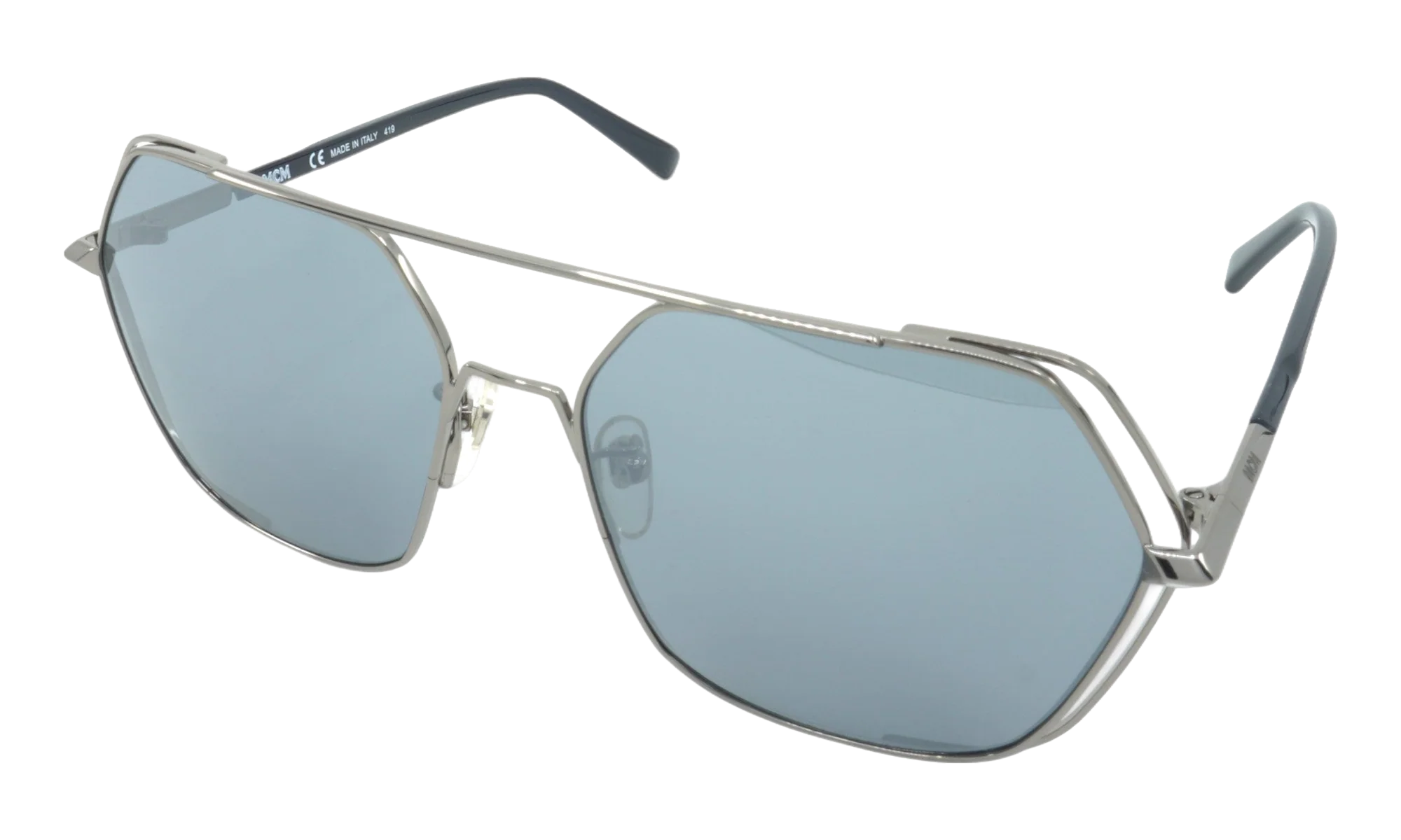 HEXAGON SUNGLASSES "SHINY LIGHT GUNMETAL" MCM138SA-034